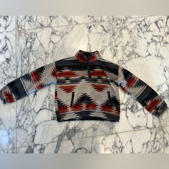 Cropped Aztec Fleece Pullover - Picture 4 of 4
